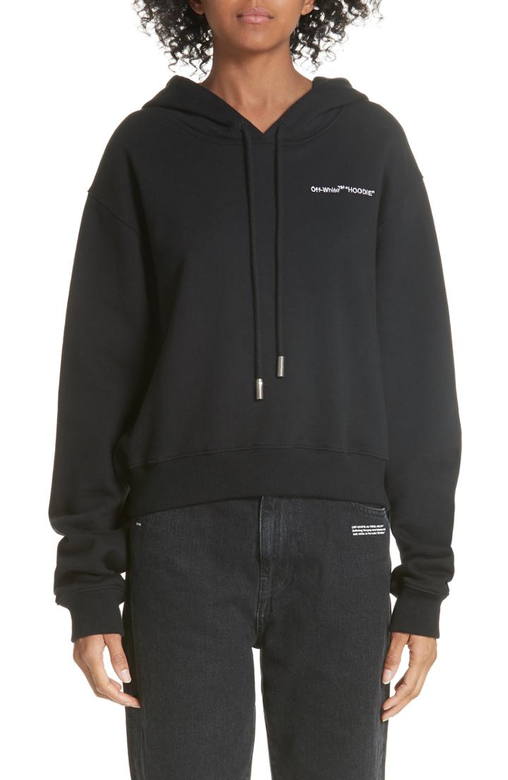 Women's Burberry Battarni Embroidered Logo Sweatshirt, Size - White