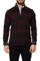 Men's Maceoo Stripe Long Sleeve Polo (s) - Black