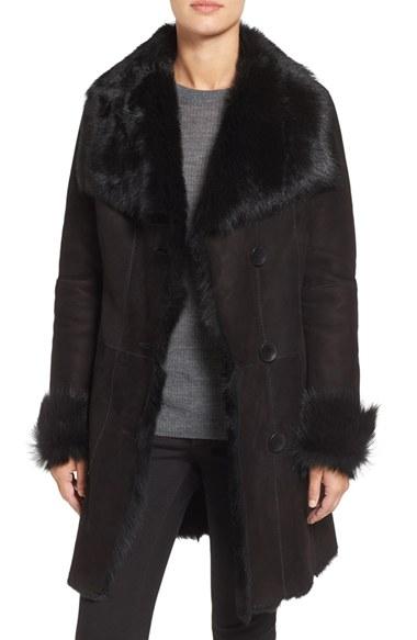 Women's Hiso Genuine Toscana Shearling Coat