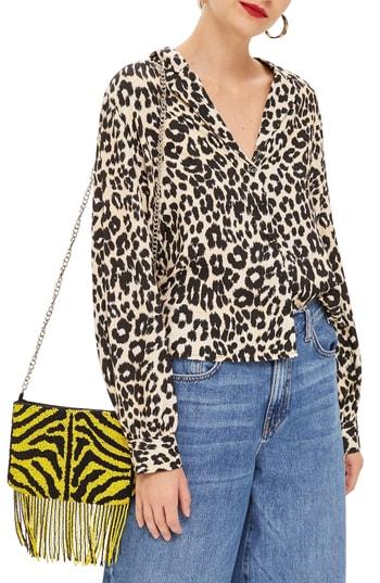 Women's Topshop Jessica Animal Print Blouse