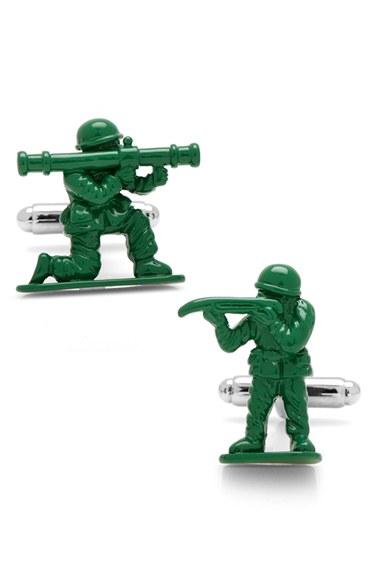 Men's Cufflinks, Inc. Green Army Men Cuff Links