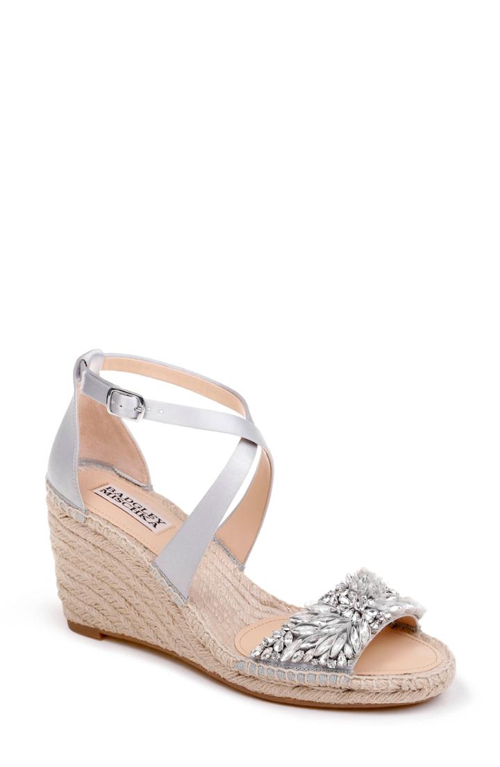 Women's Badgley Mischka Scarlette Espadrille Wedge .5 M - Metallic