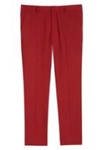 Men's Topman Skinny Fit Suit Trousers X 34 - Red