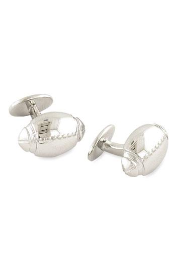 Men's David Donahue 'football' Sterling Silver Cuff Links