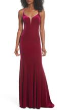 Women's La Femme Open Back Jersey Gown