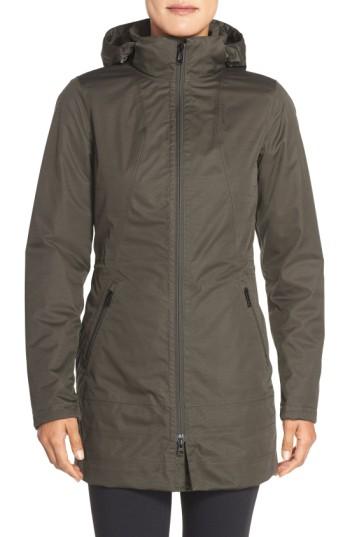 Women's The North Face 'ancha' Hooded Waterproof Parka - Green