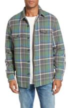 Men's True Grit Summit Hunter Plaid Faux Shearling Lined Shirt Jacket - Grey