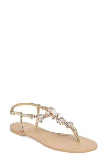 Women's Bella Belle Luna Embellished T-strap Sandal