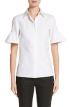 Women's Michael Kors Bell Sleeve Shirt - White