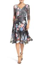 Women's Komarov Chiffon A-line Dress - Black