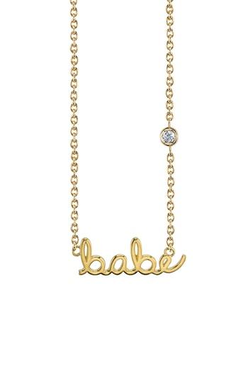 Women's Shy By Sydney Evan Babe Diamond Pendant Necklace