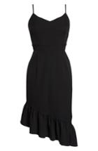 Women's Chelsea28 Asymmetric Ruffle Hem Dress - Black