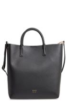 Oad New York Tall Carryall Pebbled Leather Tote - Burgundy