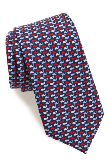 Men's Vineyard Vines Red, White & Whale Silk Tie, Size - Blue