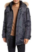 Men's Marc New York Lafayette Genuine Fur Trim Hooded Parka - Grey