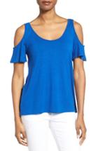 Women's Kut From The Kloth Yoselin Cold Shoulder Top - Blue