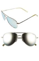 Men's Polaroid 6012/n 56mm Polarized Aviator Sunglasses - Gold/ Grey Silver Mirror