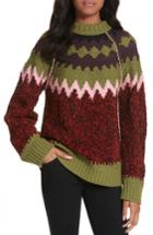 Women's M Missoni Wool Blend Zigzag Sweater - Red