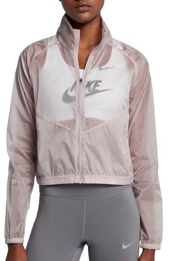Women's Nike Transparent Gem Women's Running Jacket - Pink