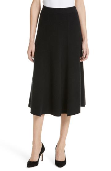 Women's Nordstrom Signature Cashmere Midi Skirt - Black