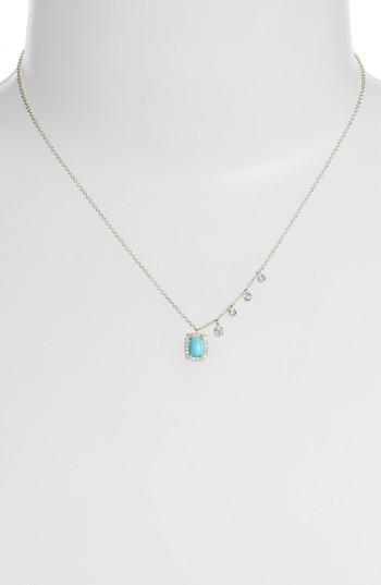 Women's Meira T Turquoise & Diamond Charm Necklace