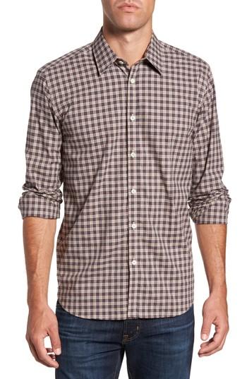 Men's Jeremy Argyle Comfort Fit Plaid Sport Shirt, Size - Brown