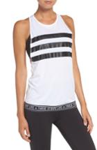 Women's Adidas 3-stripe Muscle Tank - White