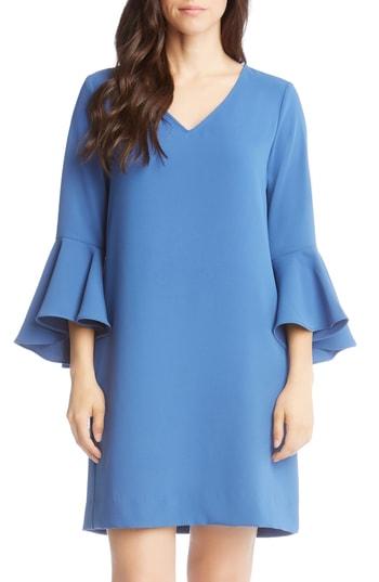 Women's Karen Kane Bell Sleeve Shift Dress - Blue