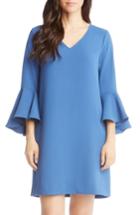 Women's Karen Kane Bell Sleeve Shift Dress - Blue