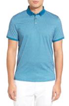Men's Ted Baker London Fliyte Jacquard Polo (m) - Blue/green