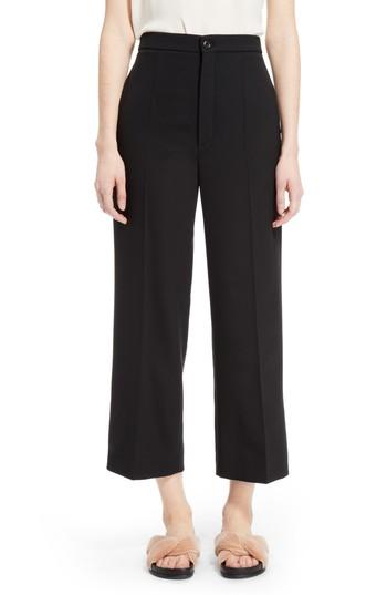 Women's Chloe Stretch Wool Crop Pants Us / 38 Fr - Black