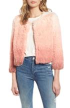 Women's Mother The Boxy Ombre Faux Fur Jacket - Pink