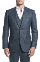 Men's Strong Suit By Ilaria Urbinati Finch Trim Fit Three-piece Solid Wool Suit (nordstrom Exclusive)