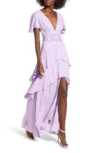 Women's Afrm Micah Corset Maxi Dress - Purple