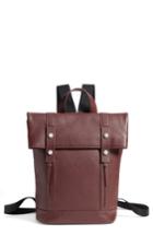 Treasure & Bond Remy Pebbled Leather Backpack - Burgundy