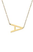 Women's Jane Basch Designs Sideways Block Initial Pendant Necklace (nordstrom Exclusive)