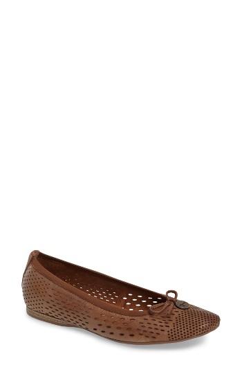 Women's Tamaris Alena Perforated Flat Eu - Beige