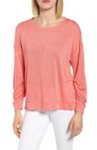 Women's Caslon Tuck Sleeve Sweatshirt - Coral