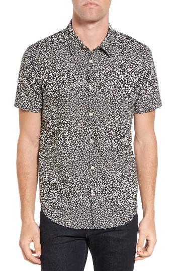 Men's John Varvatos Star Usa Mayfield Slim Fit Print Sport Shirt - Black