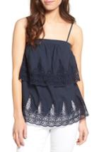 Women's Chelsea28 Tiered Lace Top, Size - Blue