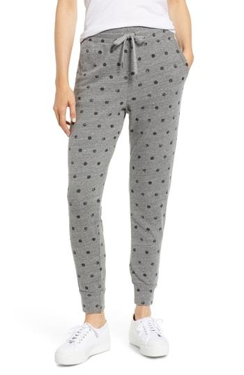 Women's Splendid Polka Dot Jogger Pants - Grey