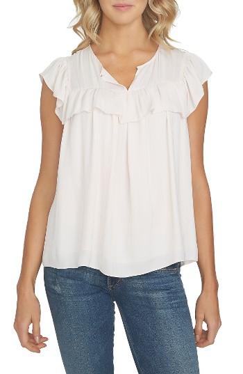 Women's 1.state Ruffle Tank - Pink
