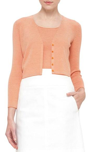 Women's Akris Punto Stripe Wool Cardigan