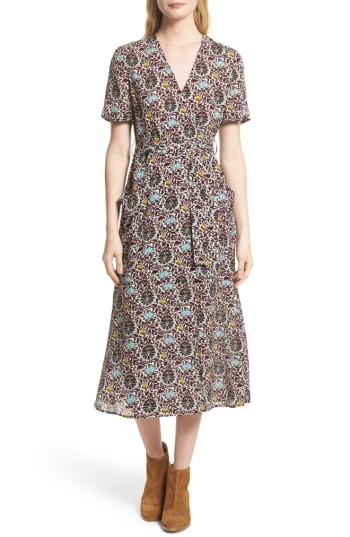 Women's A.l.c. Stephanie Print Silk Wrap Dress