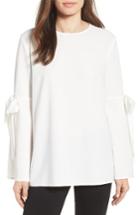 Women's Halogen Tied Bell Sleeve Top - White