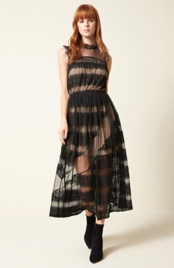 Women's Chelsea28 Tiered Ruffle Midi Dress - Black