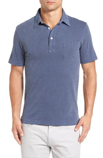 Men's Faherty Slub Jersey Polo - Blue