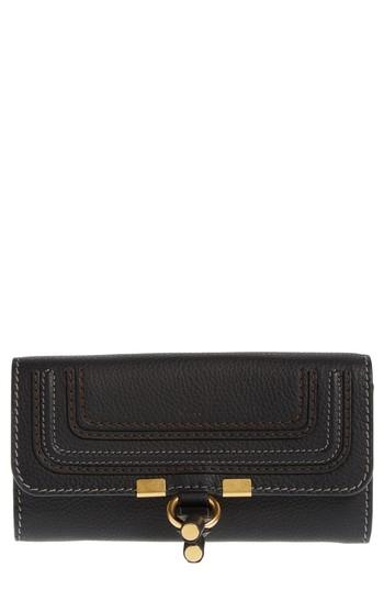 Women's Chloe 'marcie - Long' Leather Flap Wallet - Blue