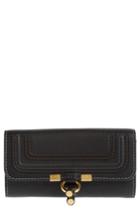 Women's Chloe 'marcie - Long' Leather Flap Wallet - Blue