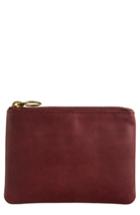 Women's Madewell The Leather Pouch Wallet - Burgundy